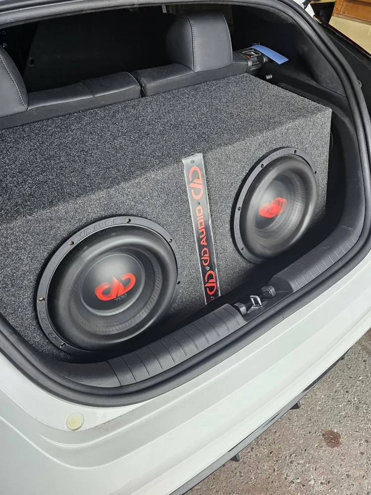Custom car audio subwoofer install