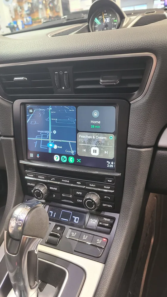 Custom Porsche head unit install with Android Auto